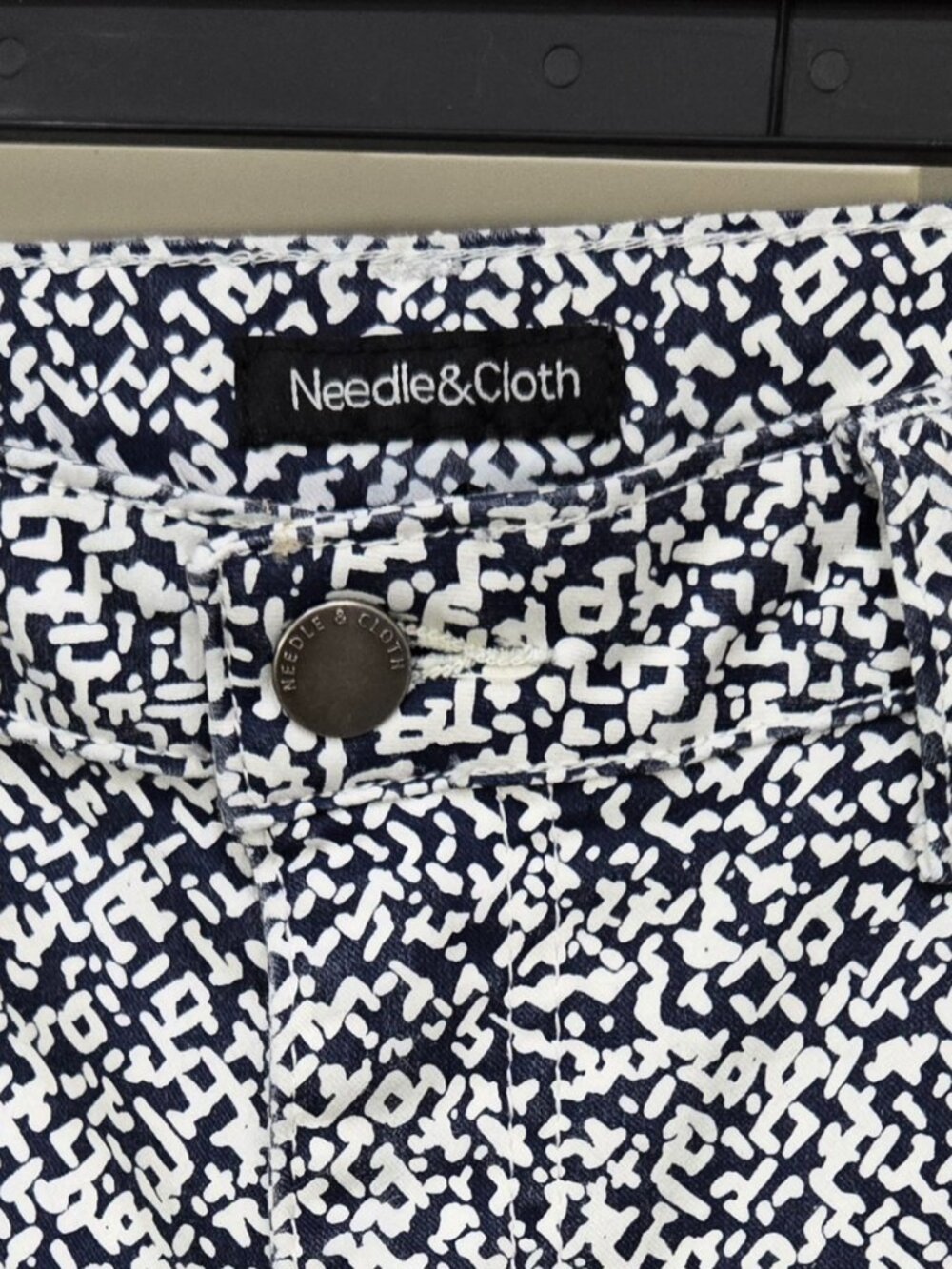 Dark Blue and White pant, size 14, like new, stretch, Needle and Cloth